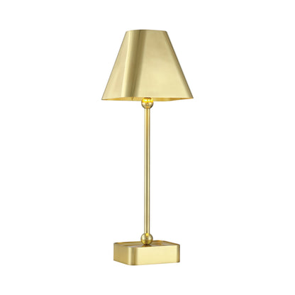 Gadabout Rechargeable LED Table Lamp in Polished Brass.