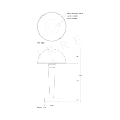 Gatsby Table Lamp - line drawing.
