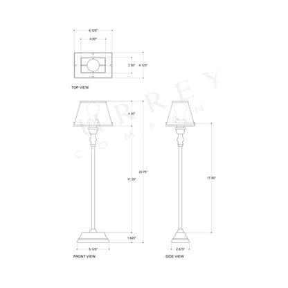 Geddy Table Lamp - line drawing.