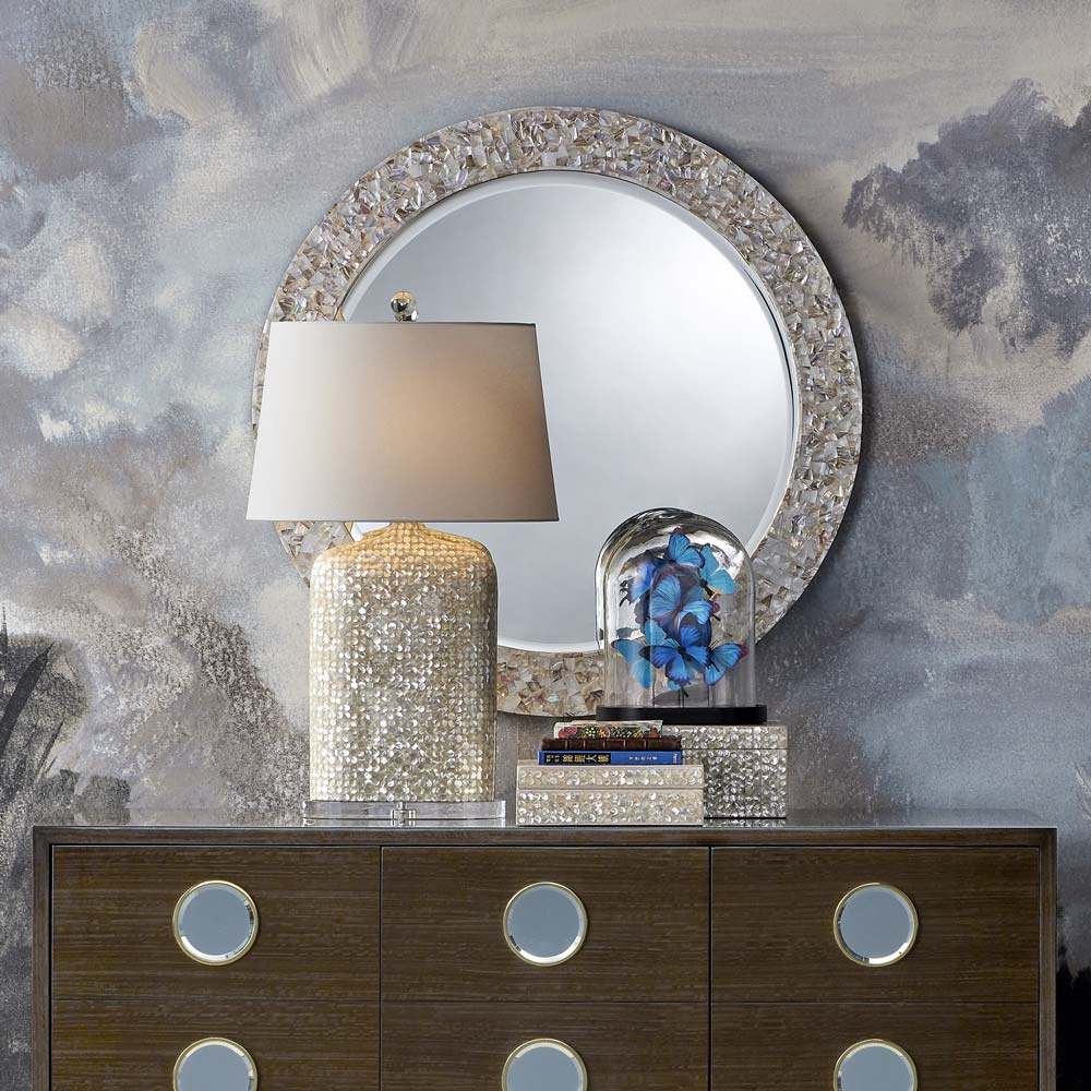 Gerri Dot Table Lamp in living room.