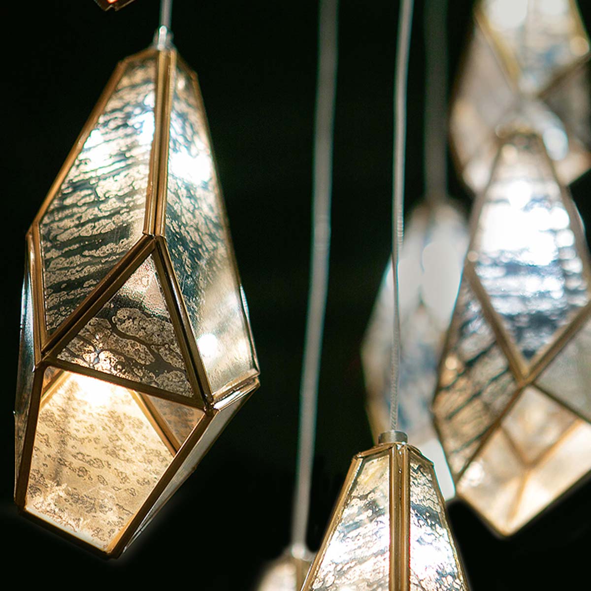 Glace Multi Light Pendant Light in Detail.