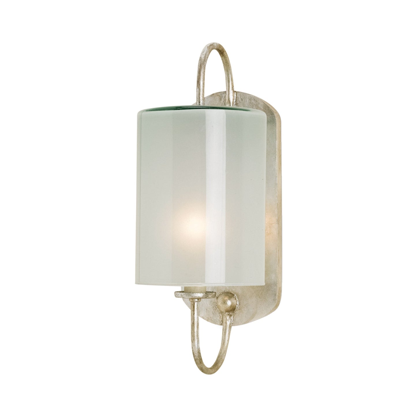 Glacier Wall Light in Silver Leaf.