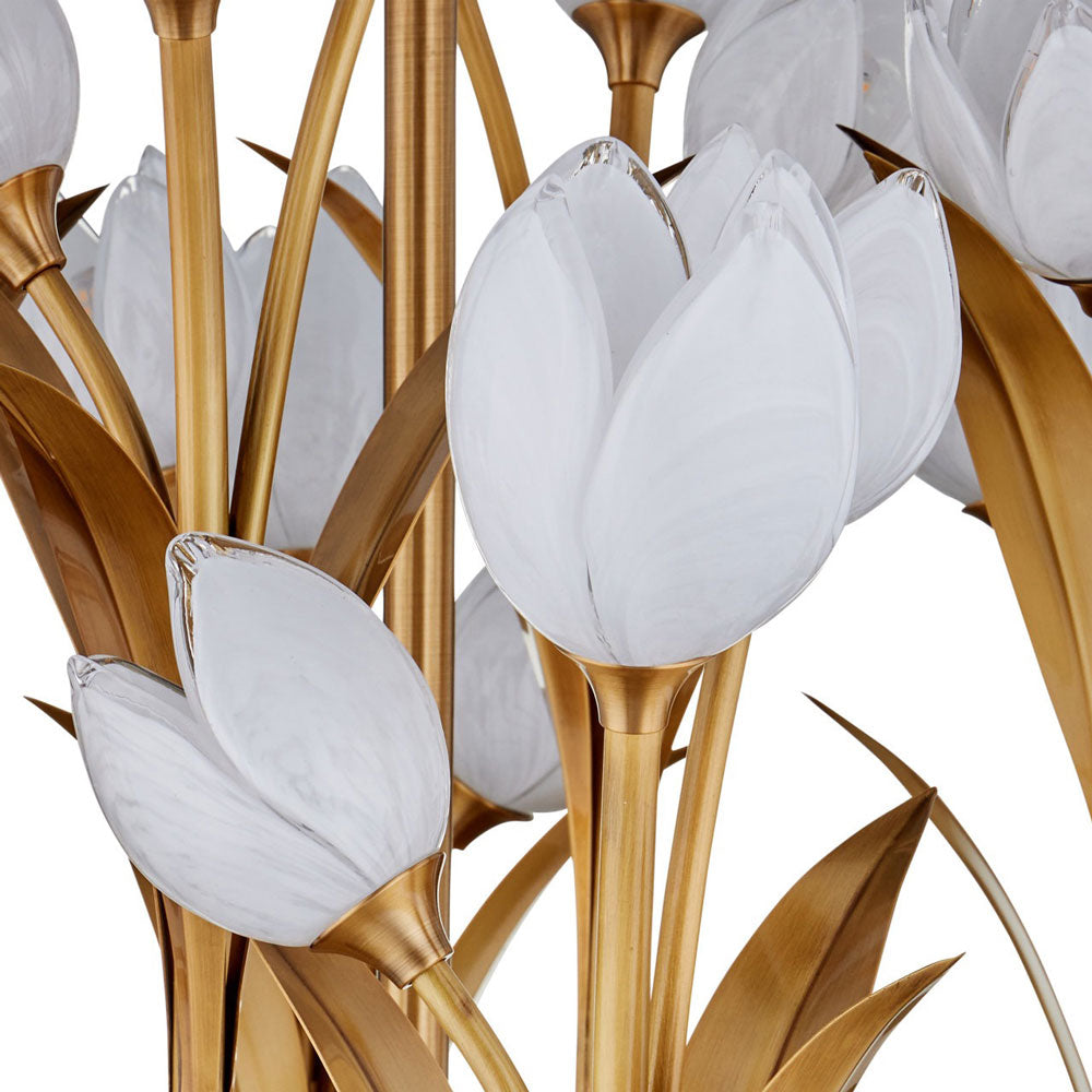 Glazen Chandelier in Detail.
