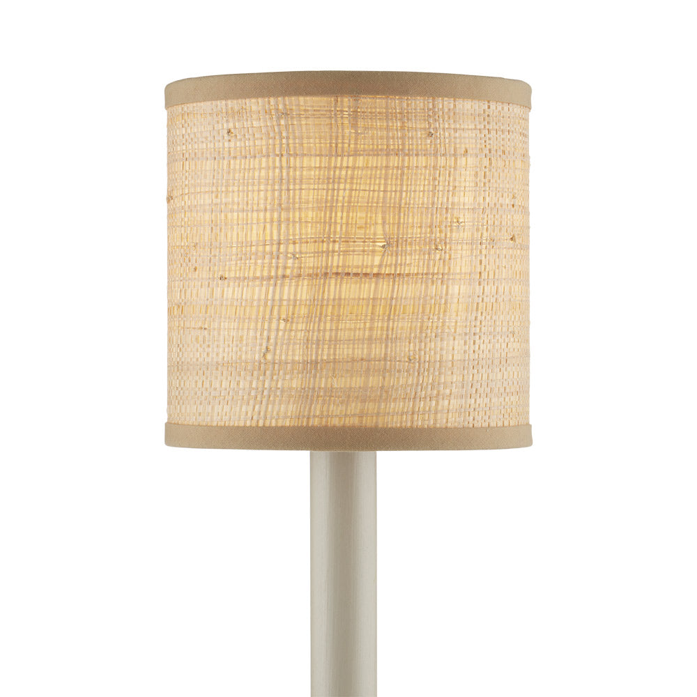 Grasscloth Chandelier Shade in Natural (Drum).