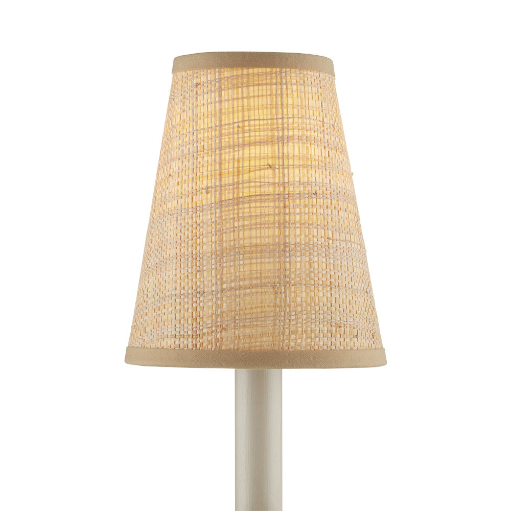 Grasscloth Chandelier Shade in Natural (Tapered).