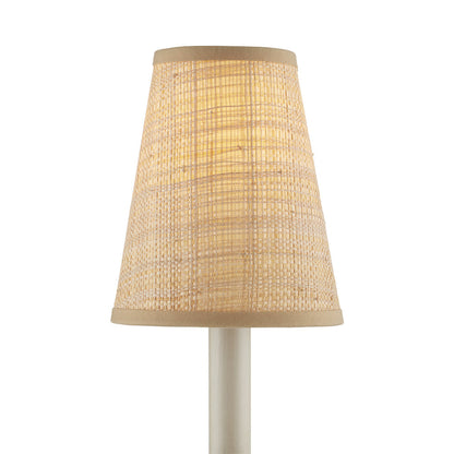 Grasscloth Chandelier Shade in Natural (Tapered).