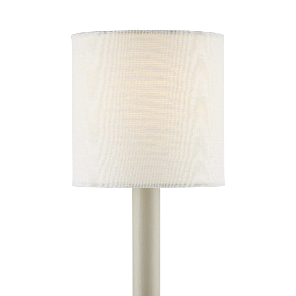 Grasscloth Chandelier Shade in Off White (Drum).