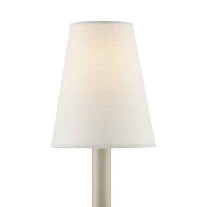 Grasscloth Chandelier Shade in Off White (Tapered).
