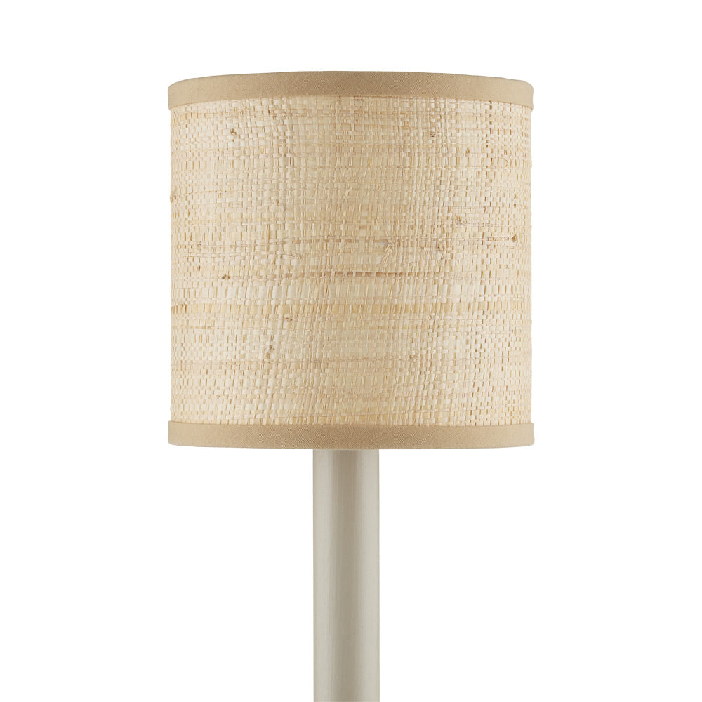 Grasscloth Chandelier Shade in Detail.