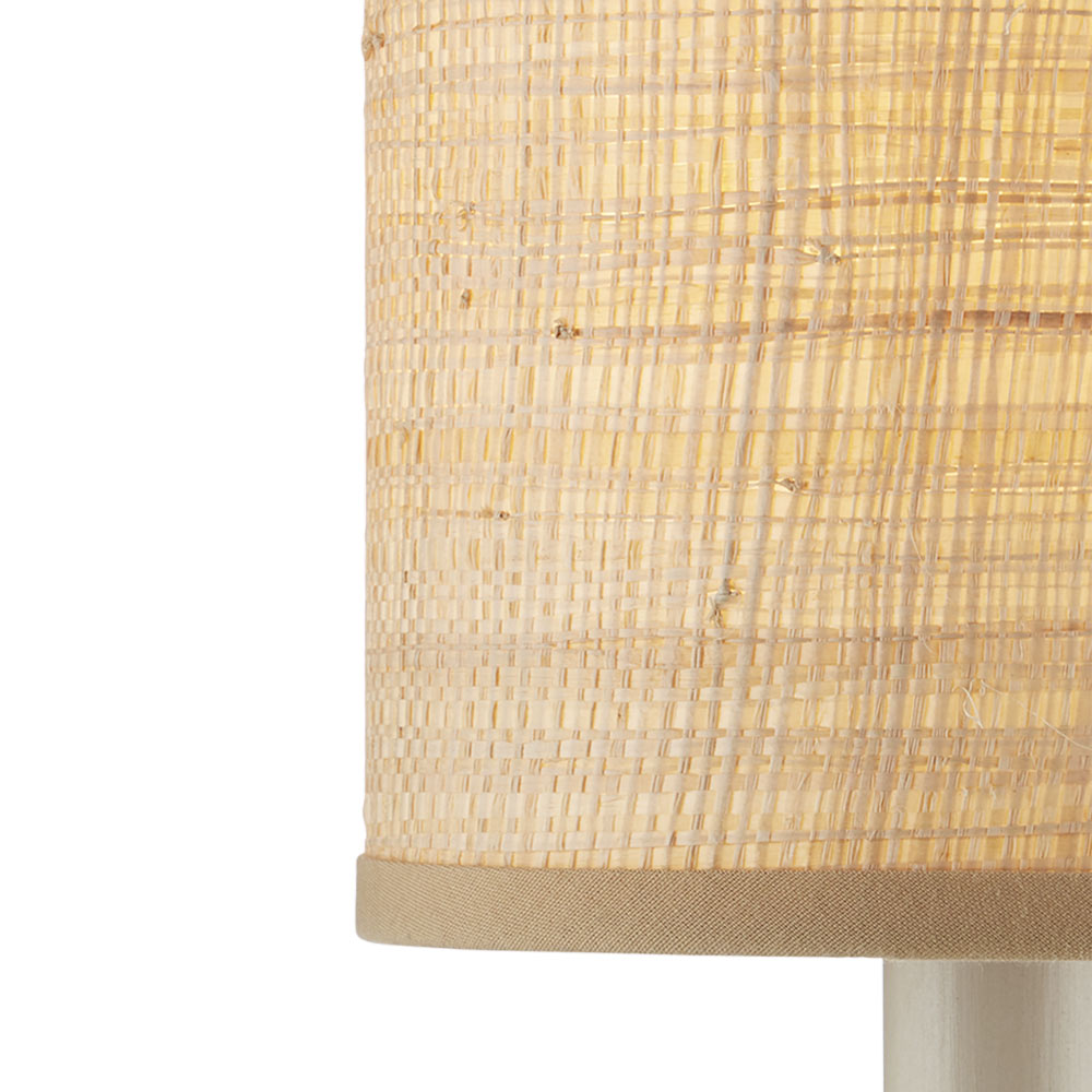 Grasscloth Chandelier Shade in Detail.