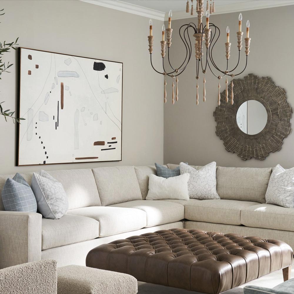 Hannah Chandelier in living room.