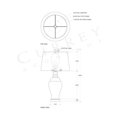 Happy 80's Table Lamp - line drawing.