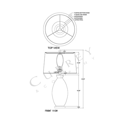 Hatira Table Lamp - line drawing.