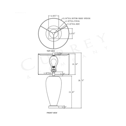 Heaven Table Lamp - line drawing.
