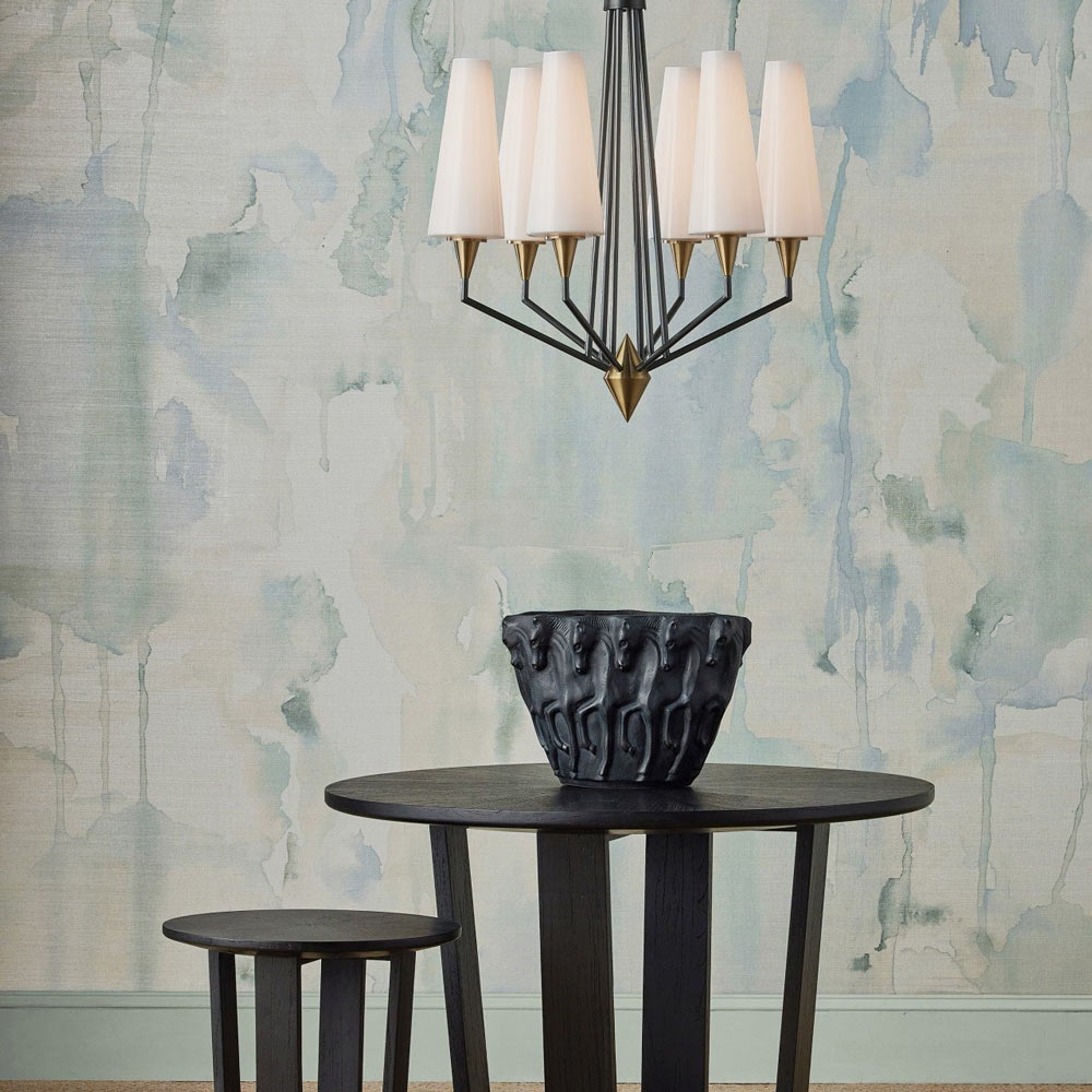 Hennin LED Chandelier in living room.
