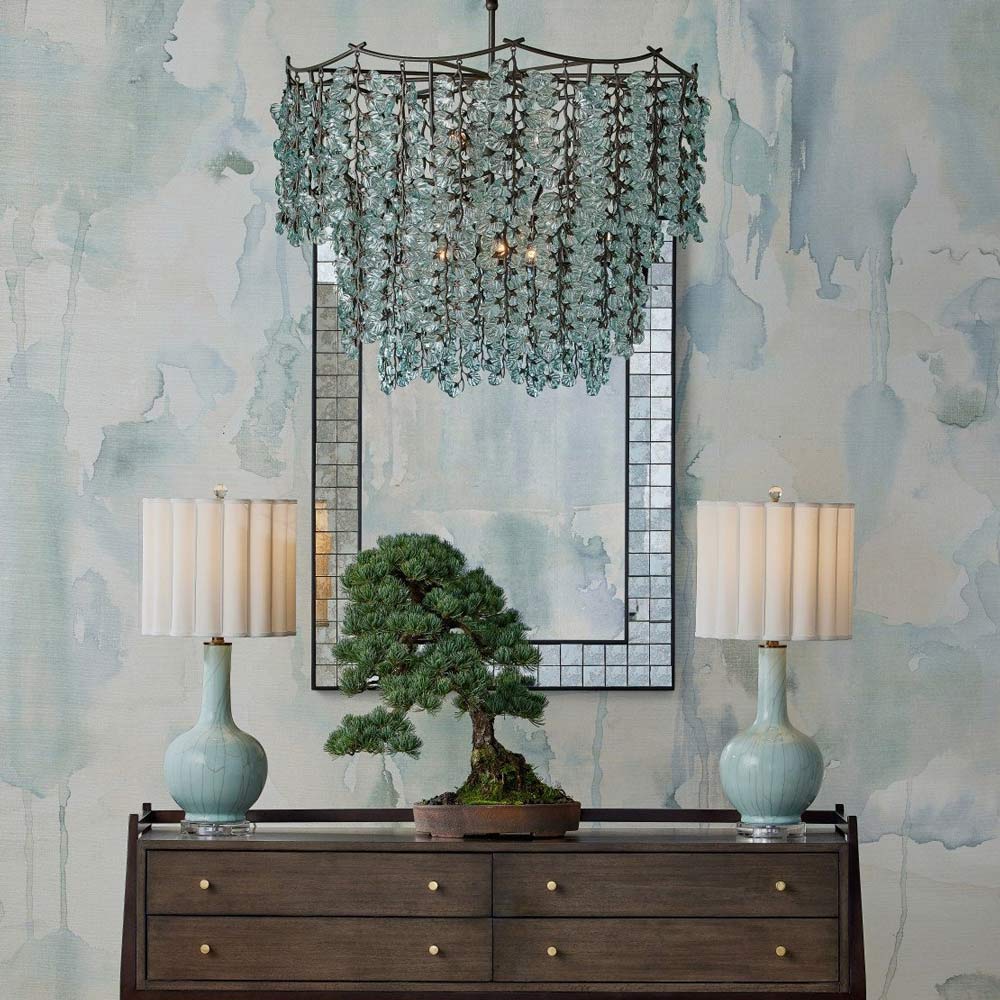 Herbary Chandelier in living room.