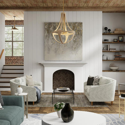 Ibiza Chandelier in living room.