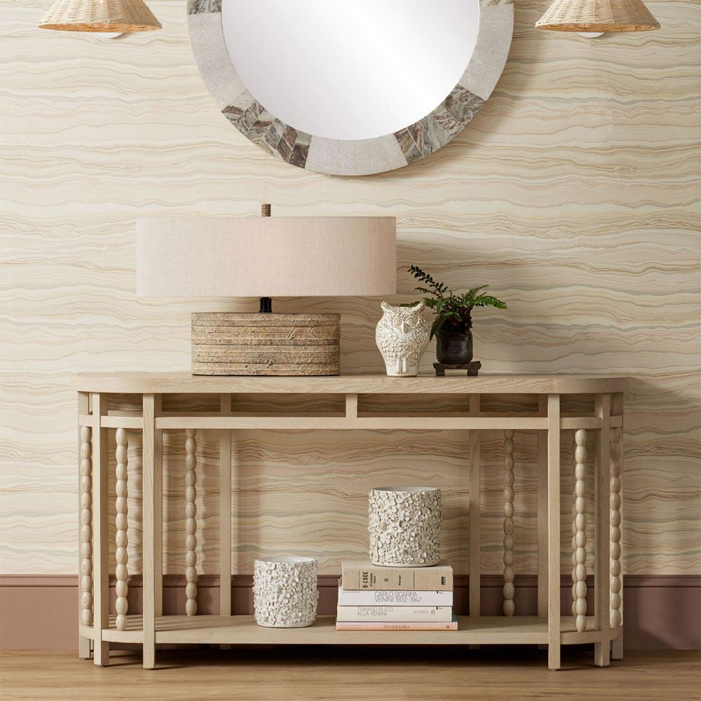 Innkeeper Oval Table Lamp in living room.