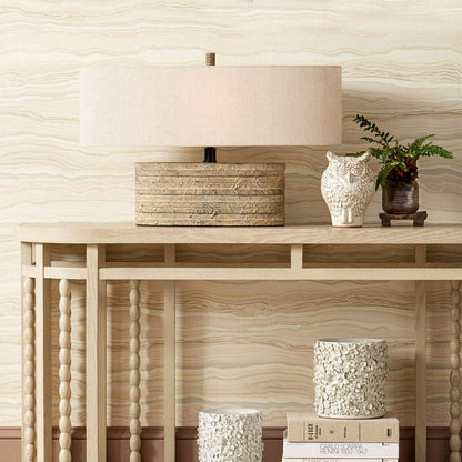 Innkeeper Oval Table Lamp in living room.