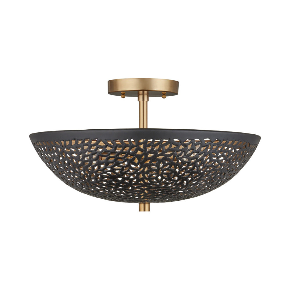 Jali Semi Flush Mount Ceiling Light.