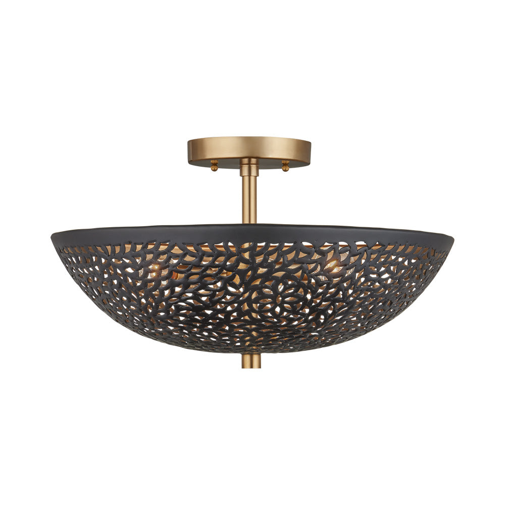 Jali Semi Flush Mount Ceiling Light in Detail.
