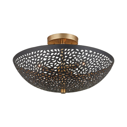 Jali Semi Flush Mount Ceiling Light in Detail.