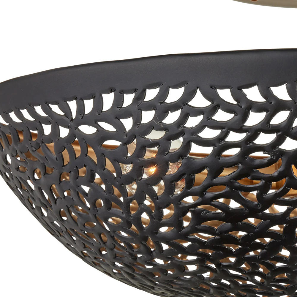 Jali Semi Flush Mount Ceiling Light in Detail.