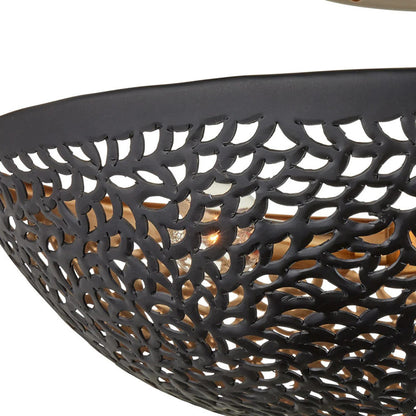 Jali Semi Flush Mount Ceiling Light in Detail.