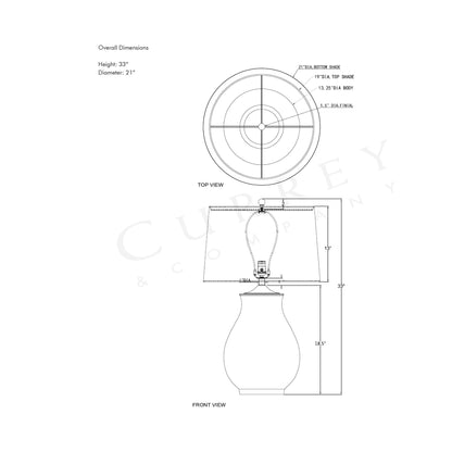 Ketty Table Lamp - line drawing.