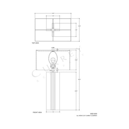 Khalil Table Lamp - line drawing.