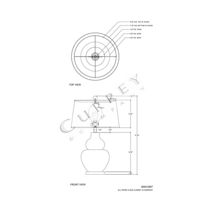 Kinnaird Table Lamp - line drawing.