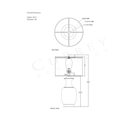 Kora Table Lamp - line drawing.
