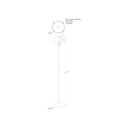 La Rue Floor Lamp - line drawing.