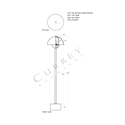 La Rue Table Lamp - line drawing.