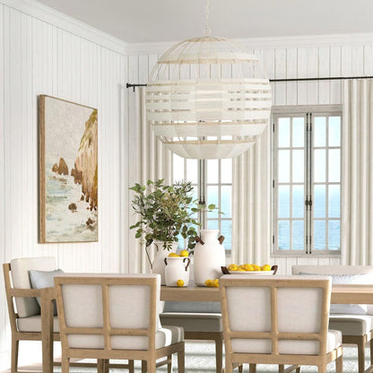 Lapsley Orb Chandelier in dining room.