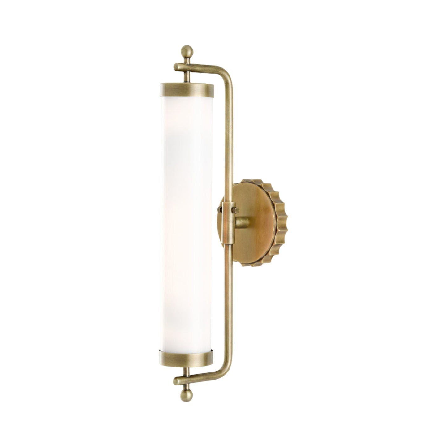 Latimer Bath Wall Light in Antique Brass.
