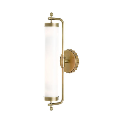 Latimer Bath Wall Light in Antique Brass.