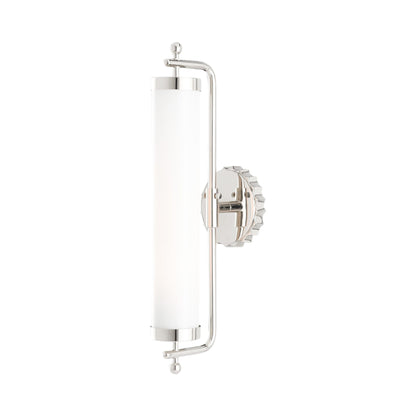 Latimer Bath Wall Light in Polished Nickel.