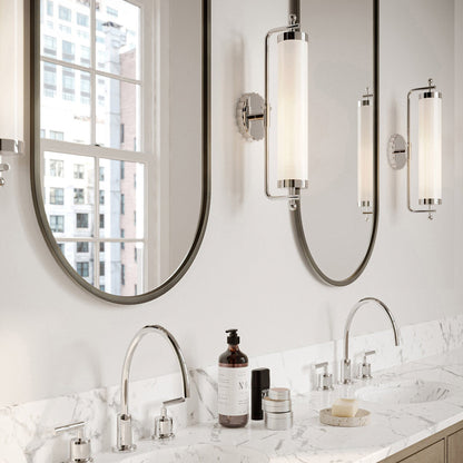 Latimer Bath Wall Light in bathroom.