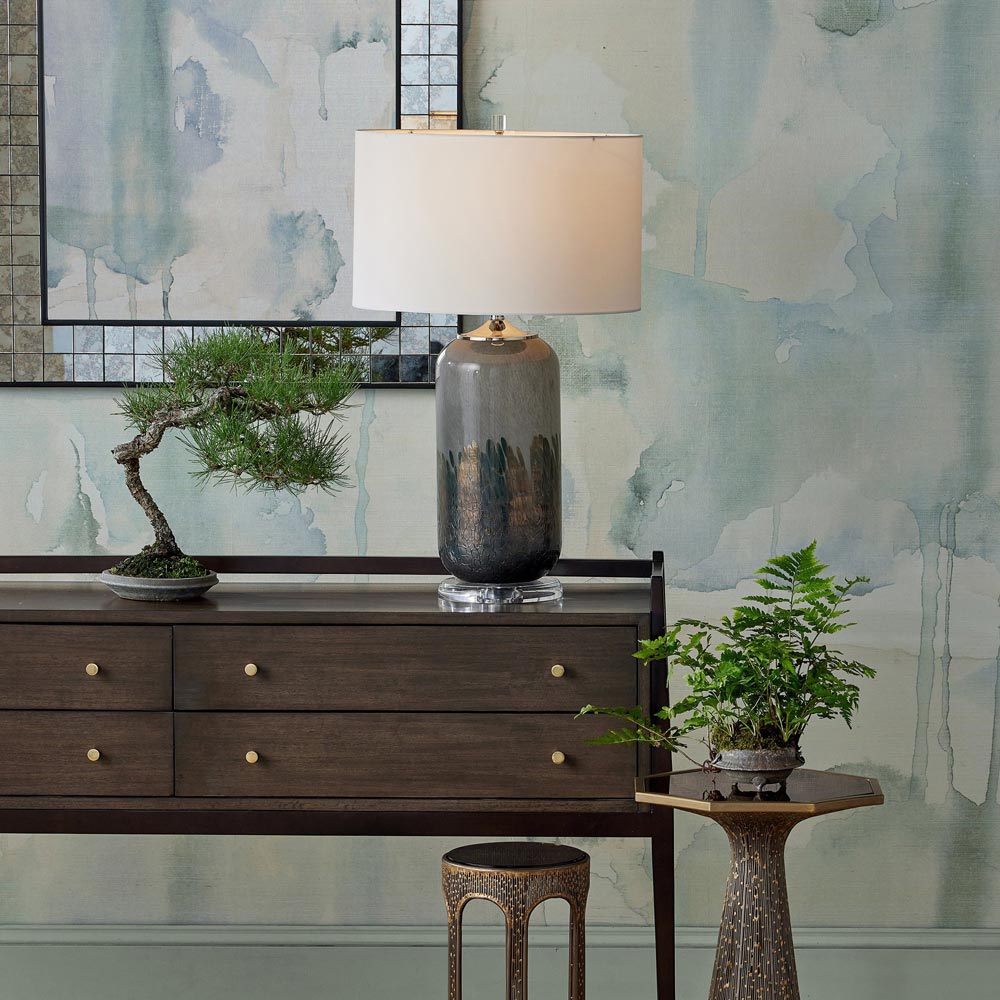 Lewes Table Lamp in living room.