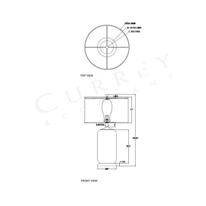 Lewes Table Lamp - line drawing.