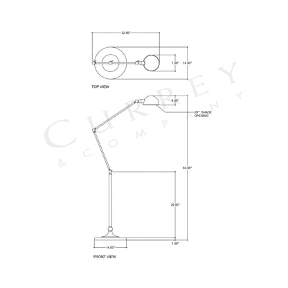 Libretto Floor Lamp - line drawing.
