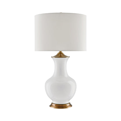 Lilou Table Lamp in White.