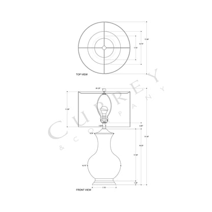 Lilou Table Lamp in - line drawing.