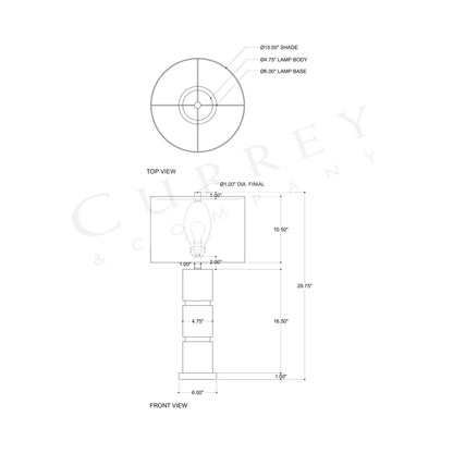 Lofitt Table Lamp - line drawing.