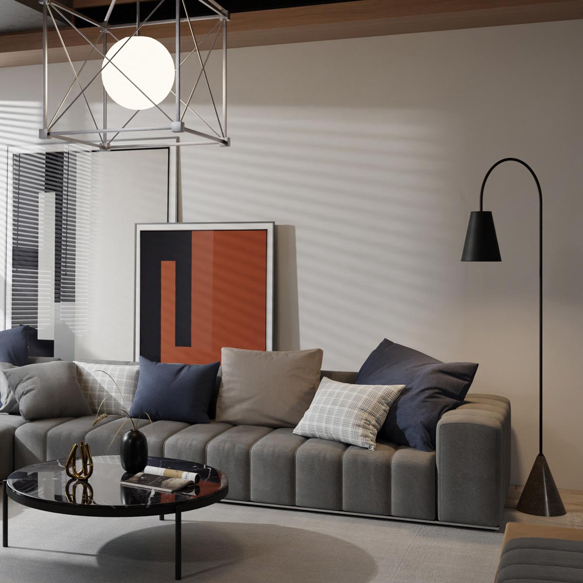 Lotz Floor Lamp in living room.
