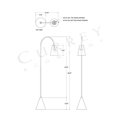 Lotz Floor Lamp - line drawing.