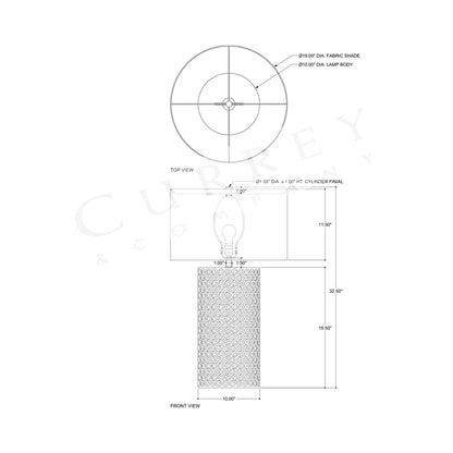 Lunares Table Lamp - line drawing.