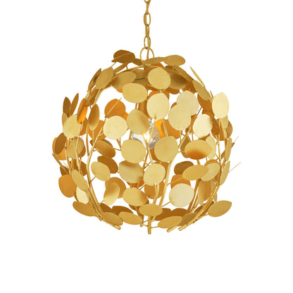 Lunaria Orb Chandelier in Gold.
