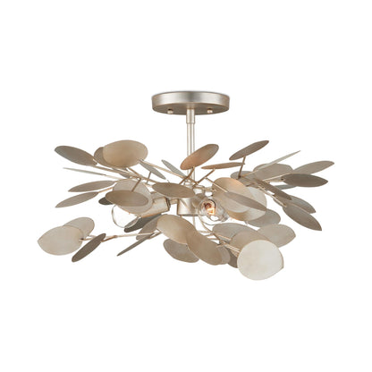 Lunaria Semi Flush Mount Ceiling Light in Silver.